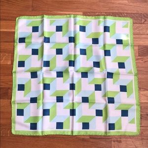 Burmel vintage green and blue silk scarf